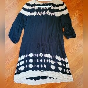 Gypsy 05 Tie-Dyed Pattern Long Sleeve Dress